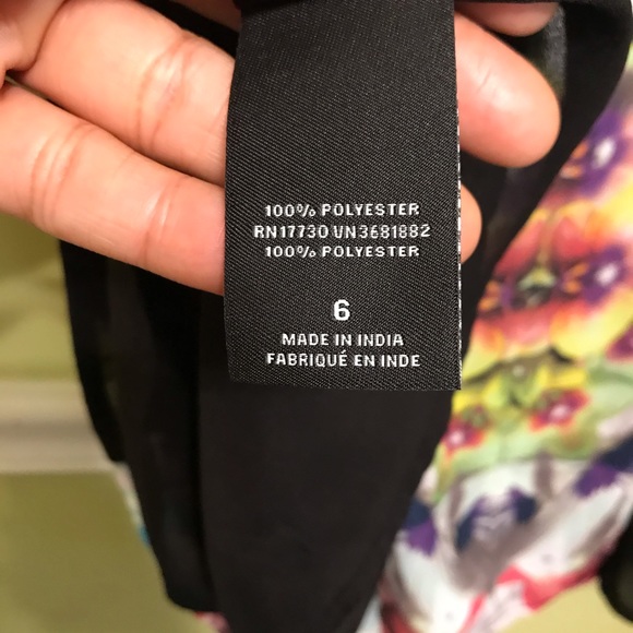 Prabal Gurung Black Floral Dress Sz 6 - Picture 11 of 11